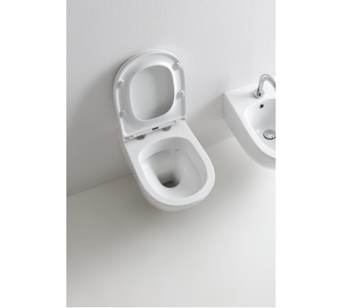 Унитаз подвесной безободковый Kerasan Aquatech 55х36.5 см без сиденья белый 371401
