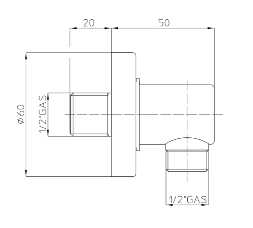 Шланговое подсоединение Bossini хром V00228.030