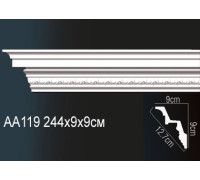 Карниз потолочный Perfect AA119 полиуретановый с рисунком AA119