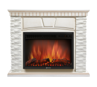 Портал для электрокамина Firelight Porto 30 камень белый шпон беленый дуб НС-1202952
