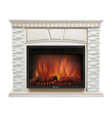 Портал для электрокамина Firelight Porto 30 камень белый шпон беленый дуб НС-1202952