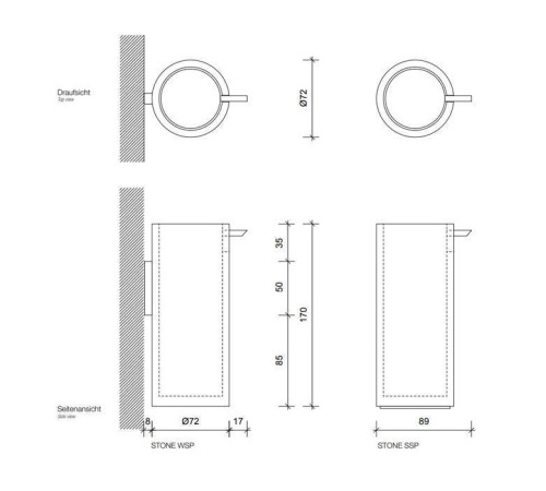 Дозатор для мыла Decor Walther Black Stone SSP настольный черный матовый/хром 0972364
