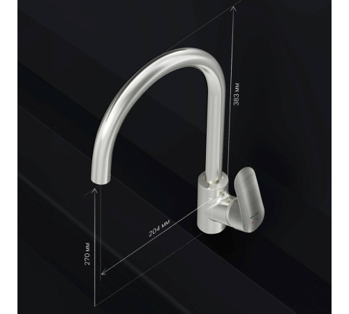 Смеситель для кухни AM.PM Like с каналом для питьевой воды сатин F8007711