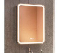 Зеркальный шкаф AQUAme Фиджи 600х800 мм правый антрацит с часами AQM9203