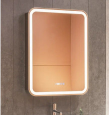 Зеркальный шкаф AQUAme Фиджи 600х800 мм правый антрацит с часами AQM9203