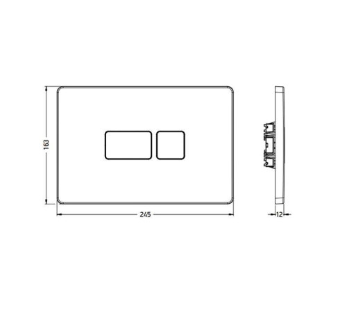 Клавиша смыва Artceram A16 черный 704.000.17