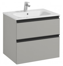 Тумба под умывальник подвесная Roca Domi 600 мм 2 ящика серый матовый ZRU9307873