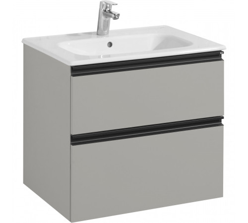 Тумба под умывальник подвесная Roca Domi 600 мм 2 ящика серый матовый ZRU9307873