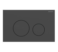 Клавиша смыва Geberit Sigma40 для двойного смыва круглая черный матовый 115.628.14.1