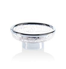 Мыльница настольная Decor Walther Crack STS стекло хром 0932900