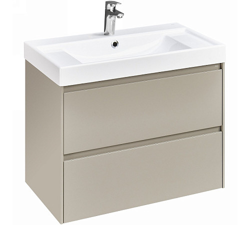 Тумба под умывальник подвесная Roca Ona 785x450x565 мм 2 ящика Бежево-серый матовый A857630510