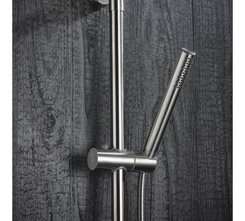 Душевая стойка с термостатом Newform X-STEEL 316 верхний душ 250 мм INOX 69650X.50.050