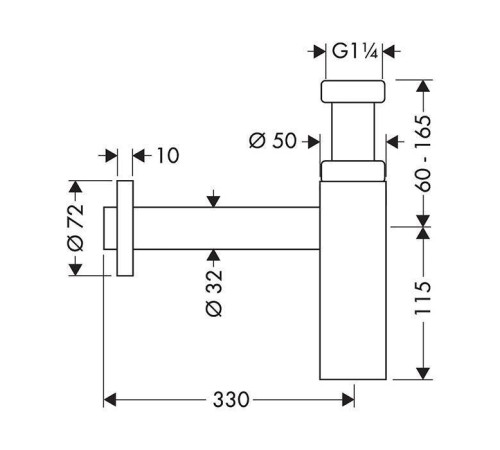 Сифон для раковины Hansgrohe Flowstar белый матовый 52105700