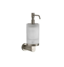 Дозатор для жидкого мыла подвесной Gessi Emporio Accessories сатинированное стекло Finox Brushed Nickel 38815#149