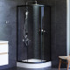 Душевое ограждение AM.PM X-Joy 80х80 см с поддоном черный матовый W88E-205-080BT64