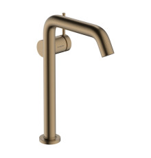 Смеситель для раковины hansgrohe Tecturis S 240 Fine CoolStart EcoSmart+ со сливным гарнитуром Push-Open шлифованная бронза 73370140