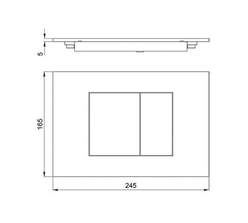 Клавиша смыва Almar WC Plate для TECE и GEBERIT двойная Polished Gold E330001.GO
