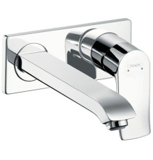 Смеситель для раковины Hansgrohe Metris однорычажный скрытого монтажа настенный излив 225 мм хром 31086000