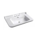 Раковина Kerasan Waldorf 100х55 см 3 отверстия белый/хром 4142K1bi/cr*3
