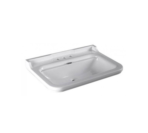 Раковина Kerasan Waldorf 80х55 см 3 отверстия керамическая белый/хром 4141K1bi/cr*3