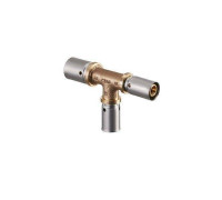Тройник прессовый REHAU RAUTITAN RX 26-20-20 бронза 1513358