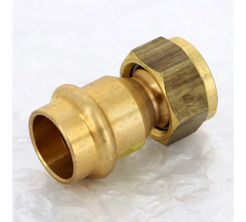 Муфта пресс с накидной гайкой Viega Profipress G 18x1/2 бронза 638481