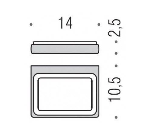 Мыльница подвесная Colombo Design Lulu хром матовое стекло B6201.CR-VAN