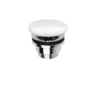 Донный клапан SIMAS клик-клак с керамической крышкой белый глянцевый PLCE bi