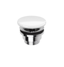 Донный клапан SIMAS клик-клак с керамической крышкой белый глянцевый PLCE bi