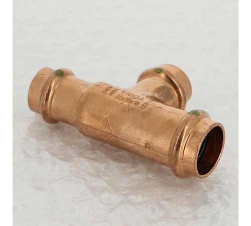 Тройник пресс медный Viega Profipress 22x18x18 мм 315054