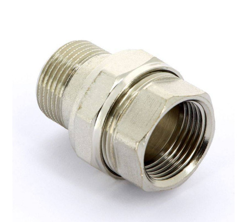 Разъемное соединение НВ Uni-Fitt прямое никелированное с плоской прокладкой 1 656N4000