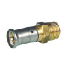 Муфта пресс-латунная Henco с наружной резьбой 26x3/4 HE 17P-2605