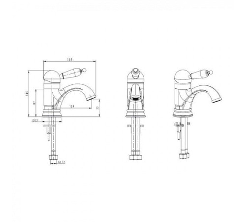 Смеситель для раковины Boheme Provanse Ripresa бронза матовая 361