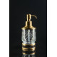 Дозатор для жидкого мыла Boheme Royal Cristal настольный золото черный кристалл 10929-G-B