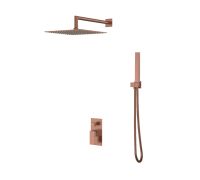 Душевой комплект встраиваемый Boheme Qubic со смесителем без излива brushed bronze 474-3-BRB