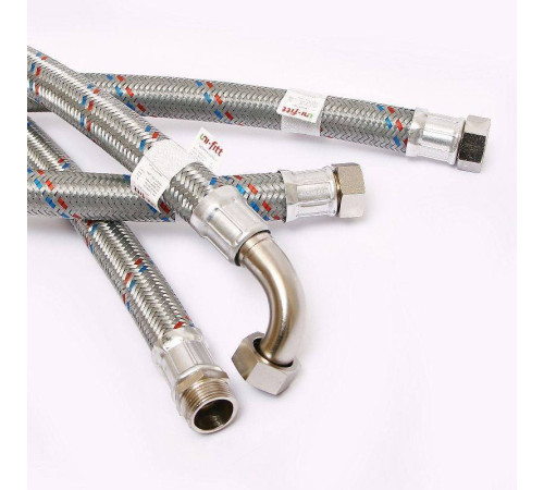 Гибкая подводка антивибрационная Uni-Fitt НВ 1 80 см DN 25 оцинкованная сталь 504S4408