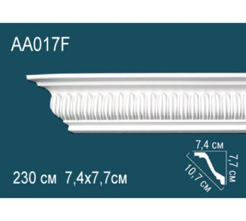 Карниз потолочный Perfect AA017F полиуретановый гибкий с орнаментом 76x73x2400 мм AA017F