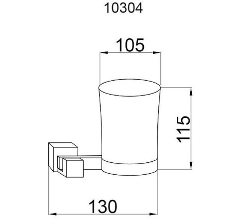 Стакан для зубных щеток Boheme Venturo настенный хром 10304
