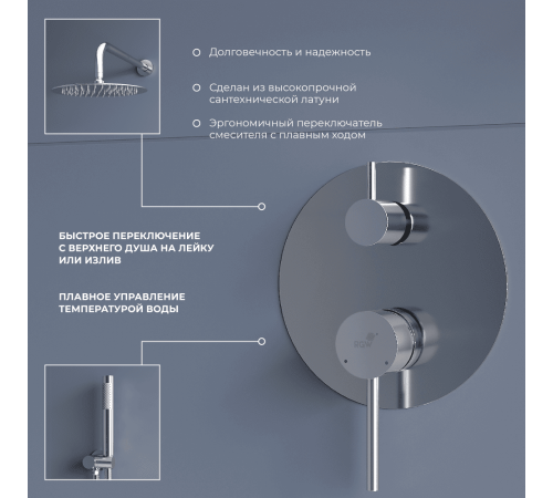 Душевая система скрытого монтажа RGW SP-55 хром 51140855-01