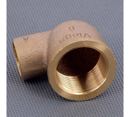 Угол 90° бронзовый Viega 94090G пайка-ВР 22x1 113865