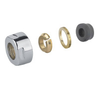 Соединитель обжимной Comisa 16 мм - 3/4 EK хромированный для медных труб A33110BEK