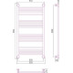 Полотенцесушитель водяной Сунержа Богема+ 500x1000 мм без покрытия 00-0220-1050