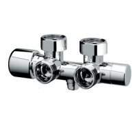 Узел нижнего подключения угловой FAR 3/4 EU - 3/4 BP серебристый FL 0261 3434