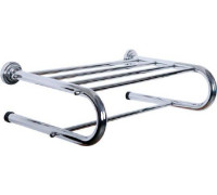 Полка для полотенец с полотенцедержателем Boheme Brillante хром 10449