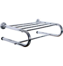 Полка для полотенец с полотенцедержателем Boheme Brillante хром 10449