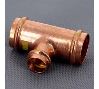 Тройник пресс медный Viega Profipress G 35x22x35 мм 346072