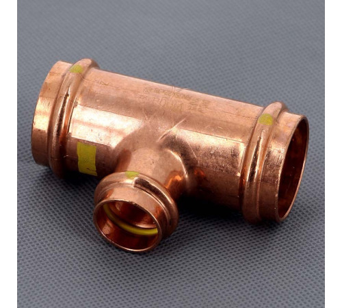 Тройник пресс медный Viega Profipress G 35x22x35 мм 346072