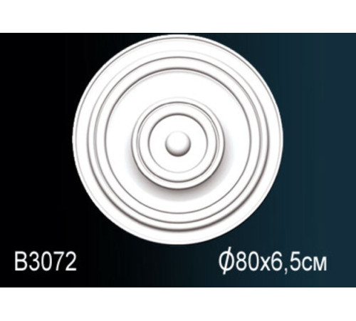 Розетка потолочная под люстру Perfect B3072 полиуретановая гладкая 585 мм B3072