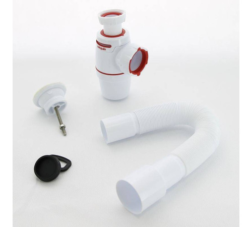 Сифон для раковины Wirquin NEO AIR 1 1/4 x 40 мм с выпуском и гофрой 30987079