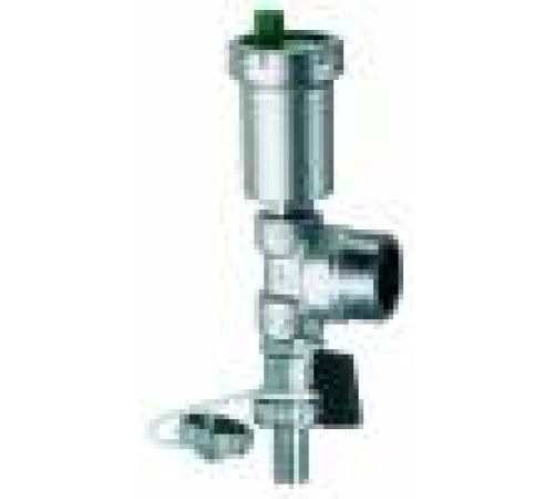 Узел концевой FAR хромированный 3/4 НР с воздухоотводчиком и сливным краном FK 4071 3438